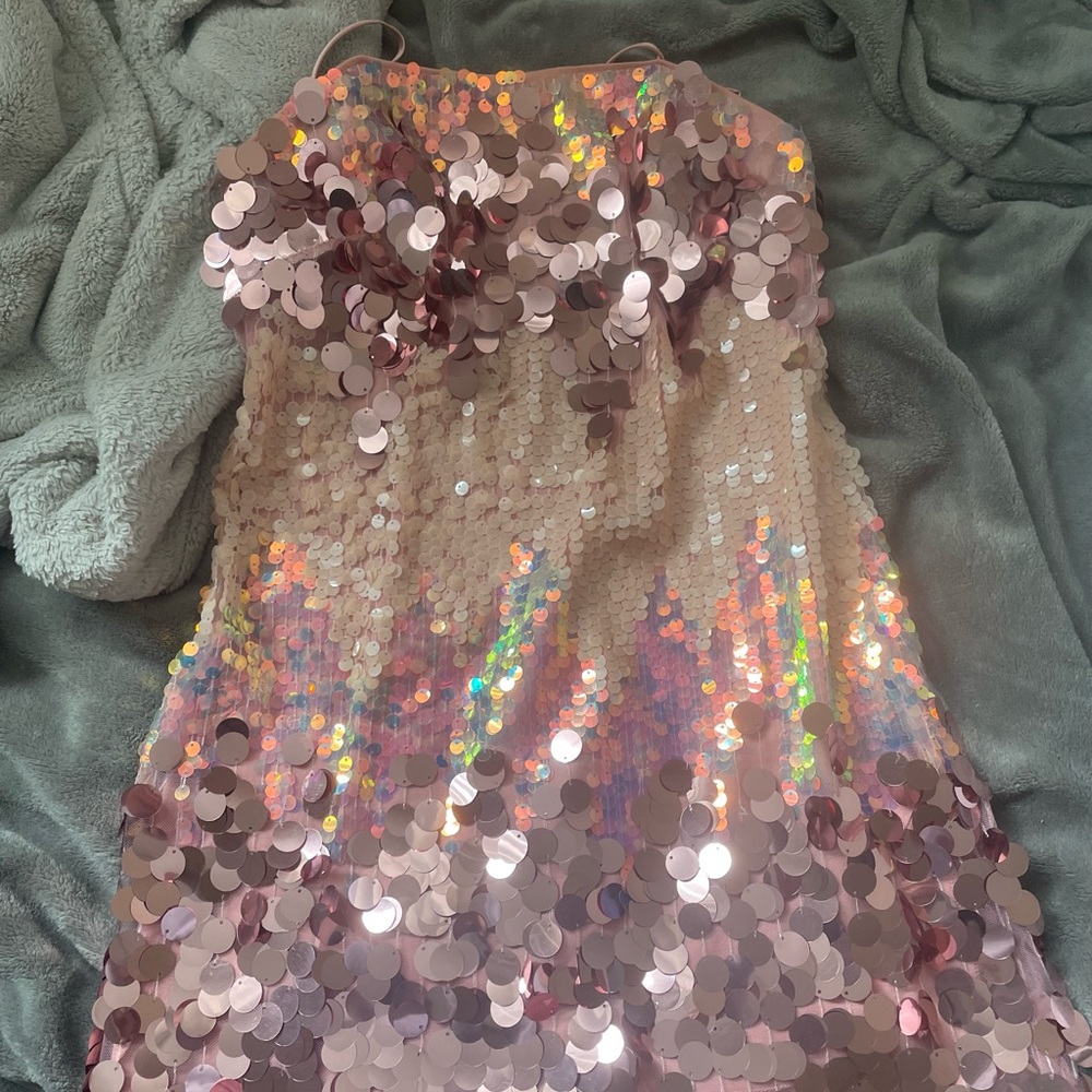 12th Tribe Pink sparkle dress